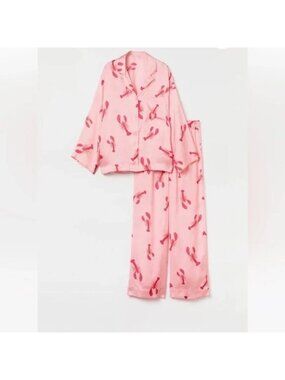 H&M Lobster Print Satin Pajamas